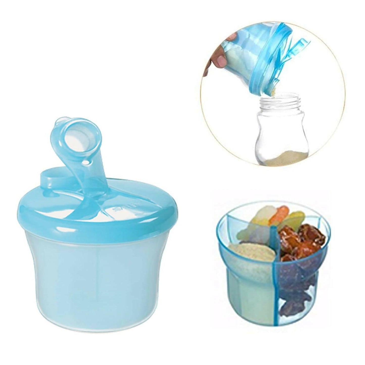 Safe-O-Kid BPA free Storage Container for Baby Milk powder - Blue