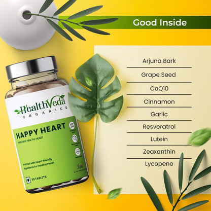 Health Veda Organics Happy Heart Tablets