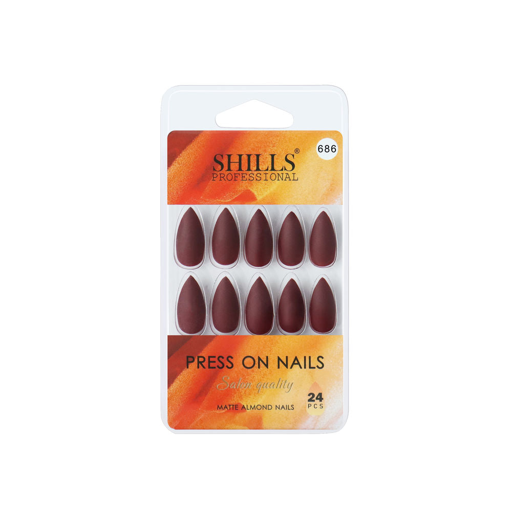 Shills Professional Reusable Press On Nails Sharp Almond - SPN686