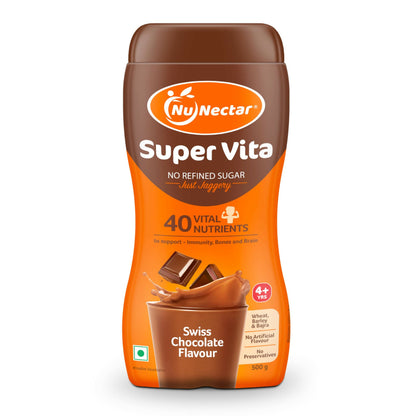NuNectar Super Vita Health Drink for Kids - Swiss Chocolate Flavor