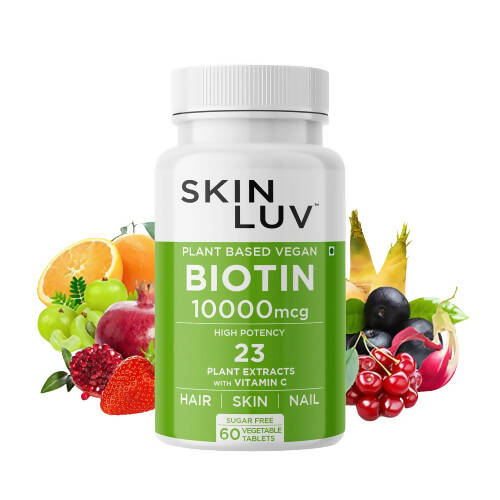 SkinLuv Plant Based Vegan Biotin 10000mcg Sugar Free Veg TabletÆ’???Ã¿ - BUDEN