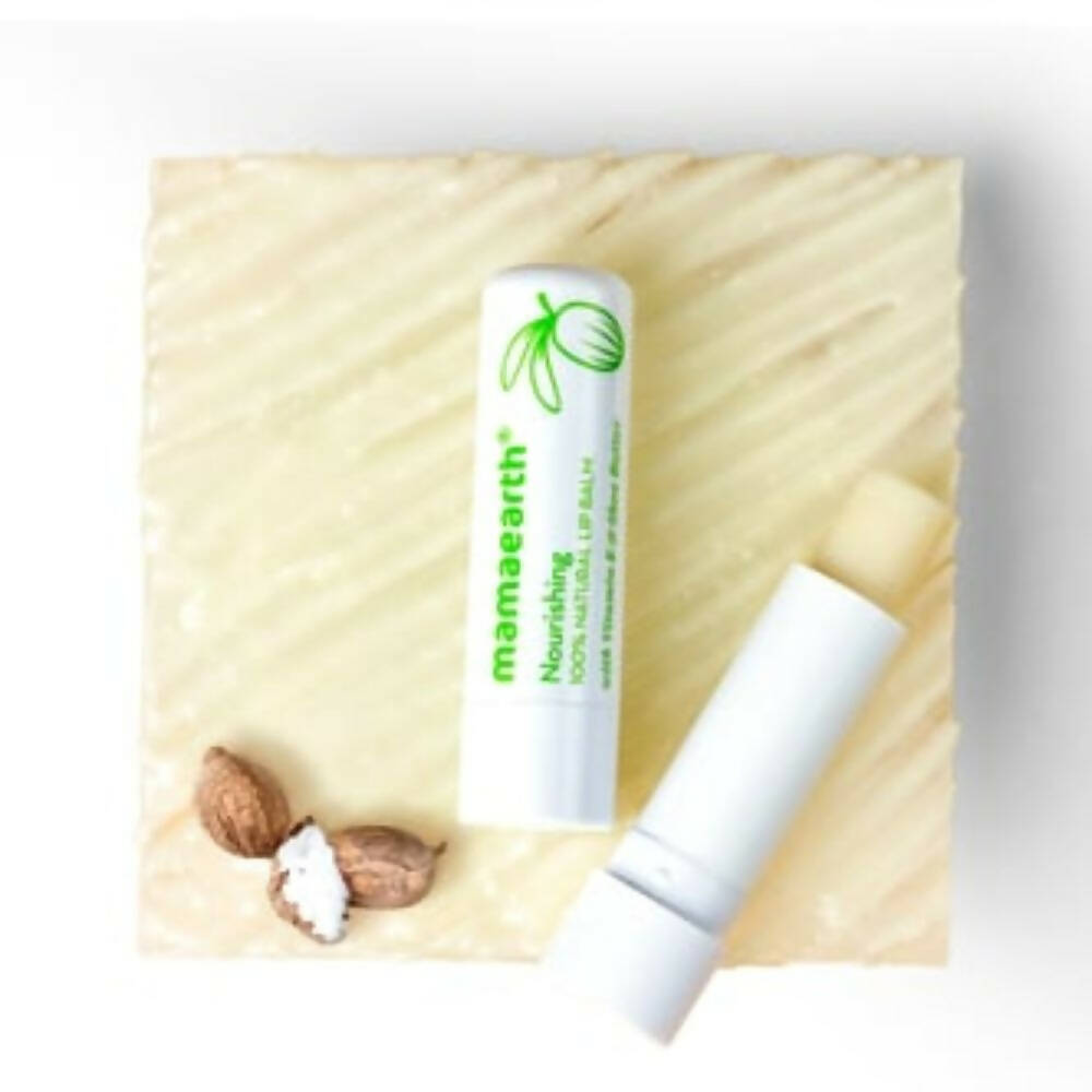 Mamaearth Nourishing 100% Natural Lip Balm With Vitamin E & Shea Butter