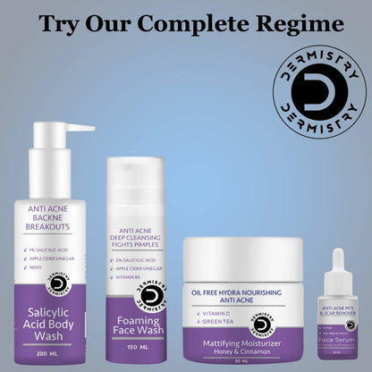 Dermistry Salicylic Acid Body Wash & Mattifying Moisturizer