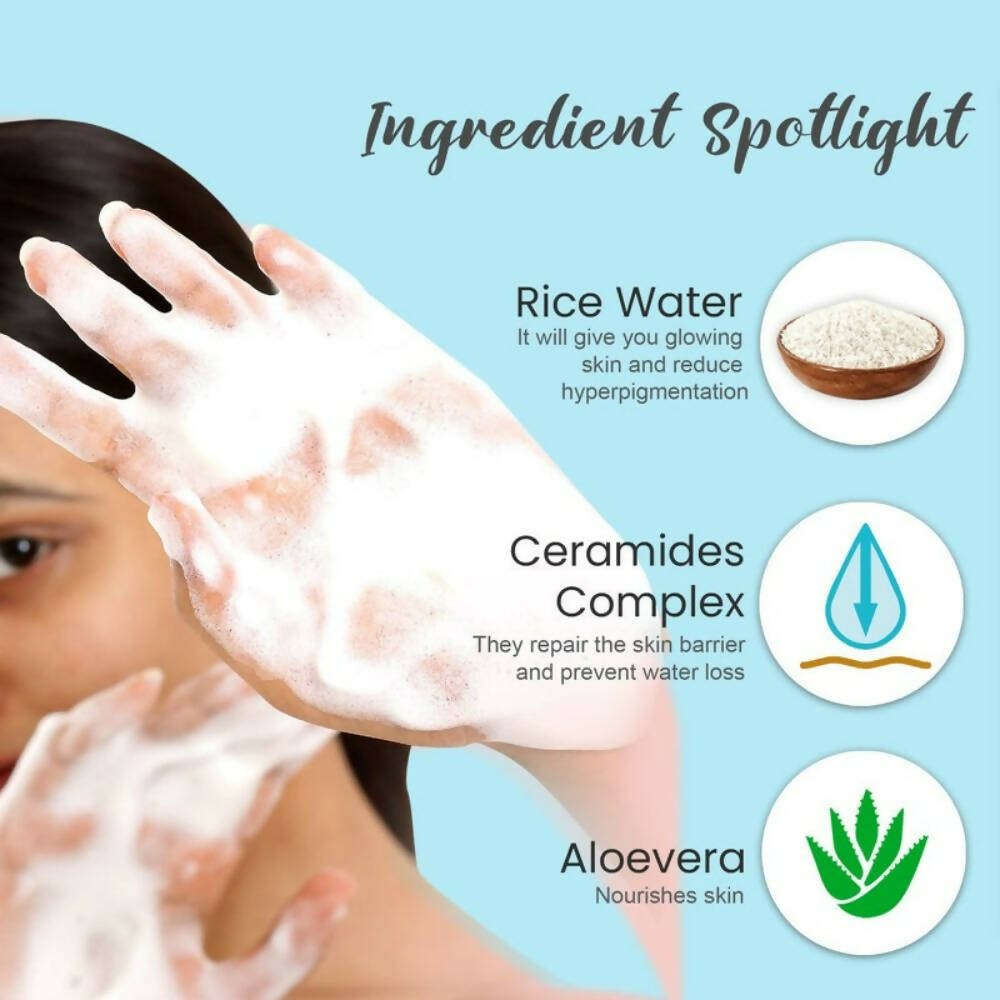 Glamveda Rice & Ceramide Glass Skin Face Wash