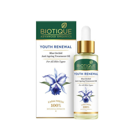 Biotique Advanced Organics Youth Renewal Blue Orchid Anti Ageing Treatment Oil - BUDNE