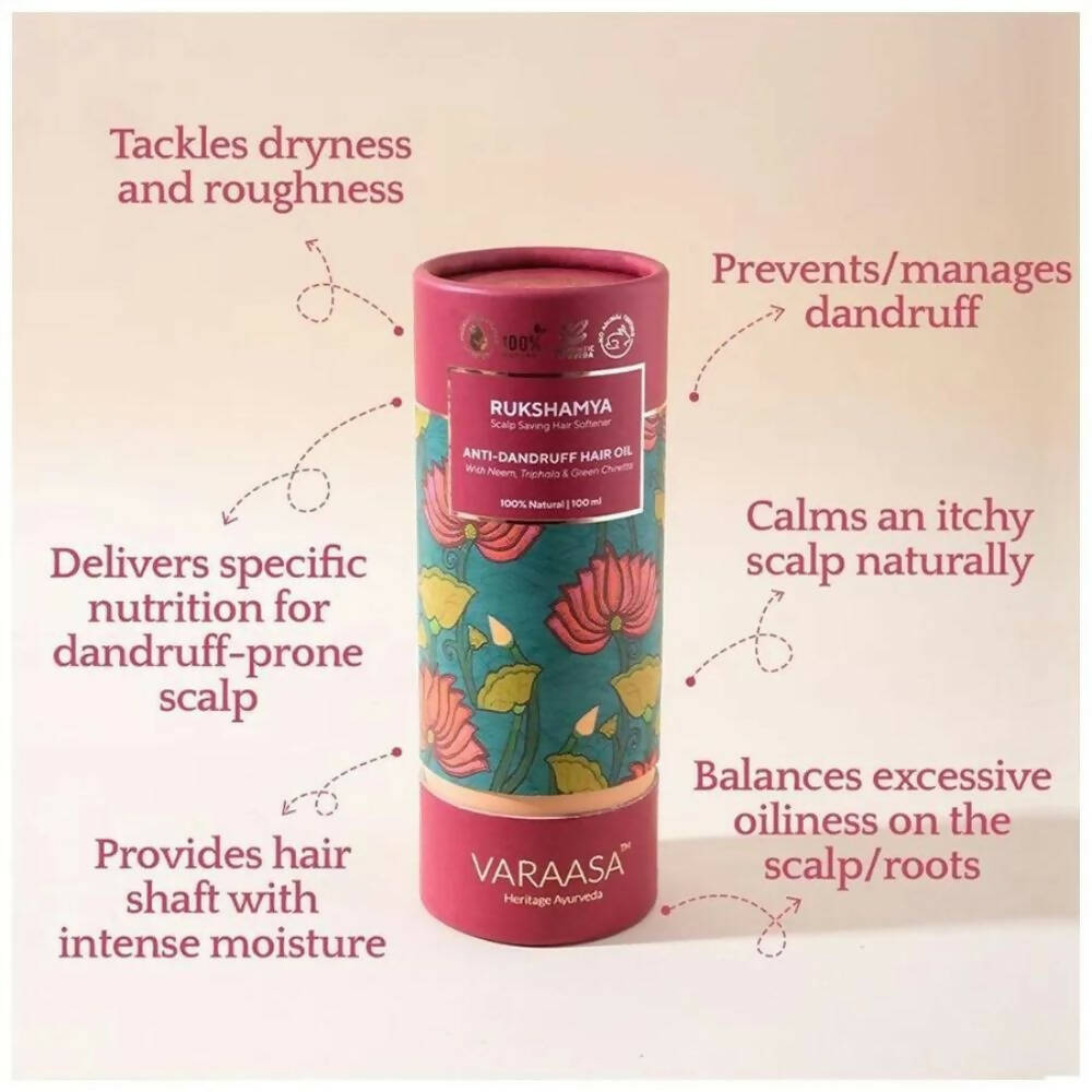 Varaasa Anti Dandruff Oil - Scalp Saving Hair Softener