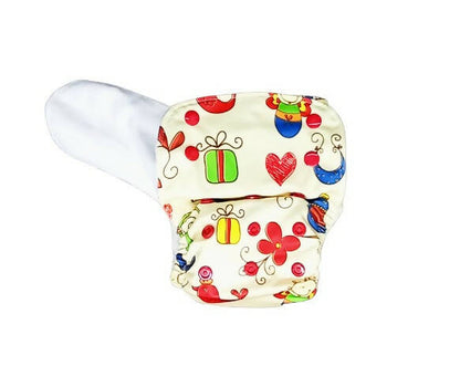 Kindermum Nano Aio Cloth Diaper With 2 Organic Cotton Inserts- Baby Doodle For Kids