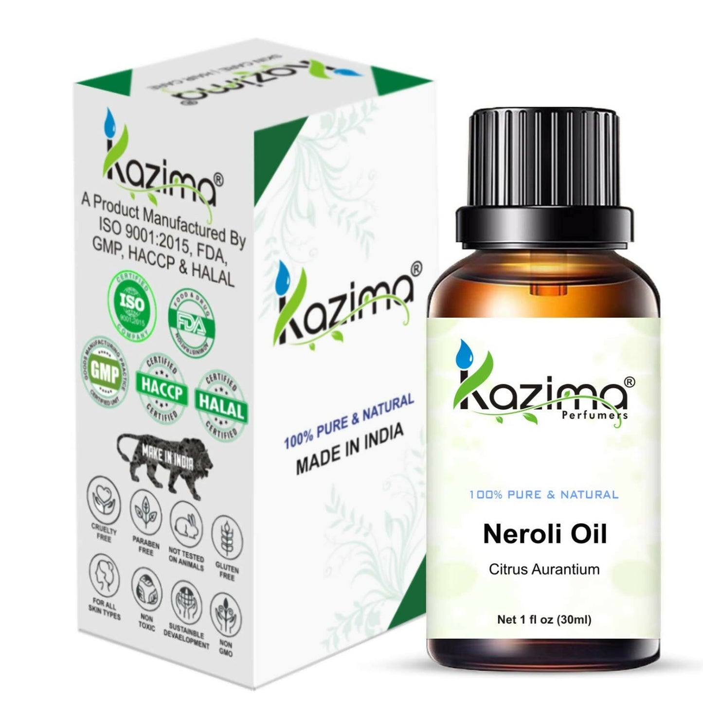 Kazima Neroli Essential Oil for Skin & Hair Care