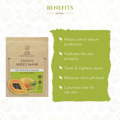 Khadi Essentials Papaya Serum Sheet Mask