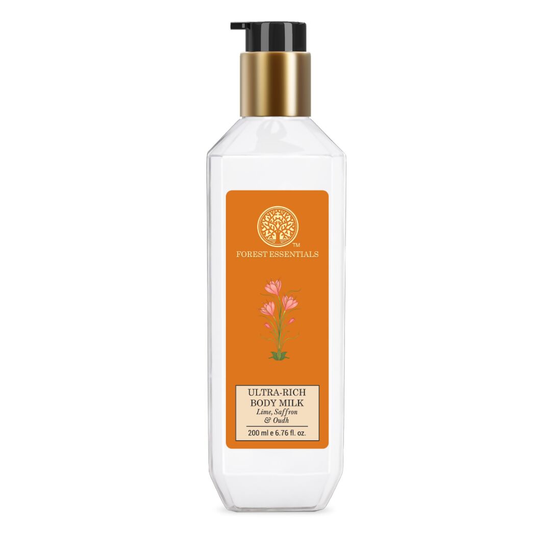 Forest Essentials Ultra-Rich Body Milk Lime Saffron & Oudh