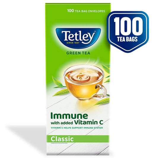 Tetley Green Tea Regular (100 Tea Bags)