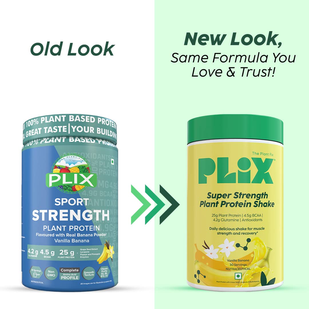 PLIX The Plant Fix Strength Vegan Plant Protein Powder - Vanilla