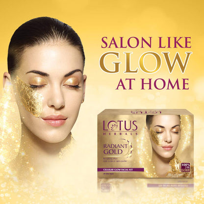 Lotus Herbals Radiant Gold Cellular Glow Facial Kit