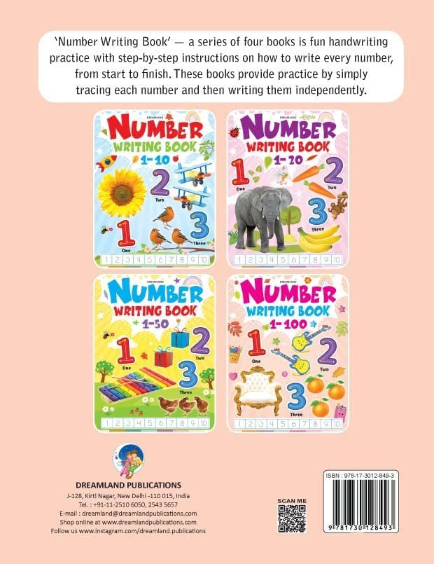 Dreamland Number Writing Book 1-100