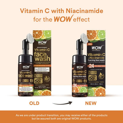 Wow Skin Science Brightening Vitamin C Foaming Face Wash