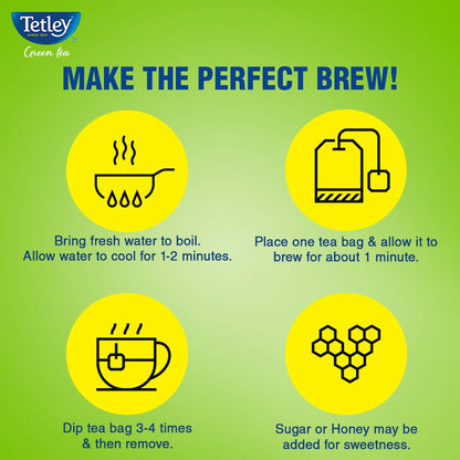 Tetley Green Tea Regular (100 Tea Bags)