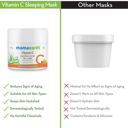 Mamaearth Vitamin C Sleeping Mask with Aloe Vera for Skin Illumination
