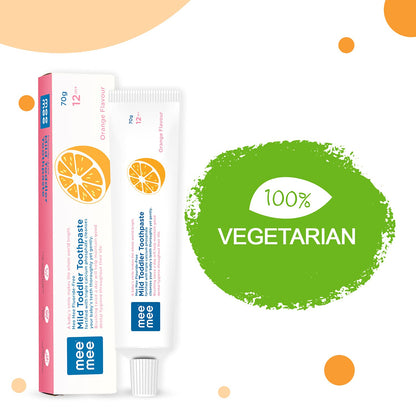 Mee Mee Fluoride-Free Mild Toddler Toothpaste - Orange Flavor