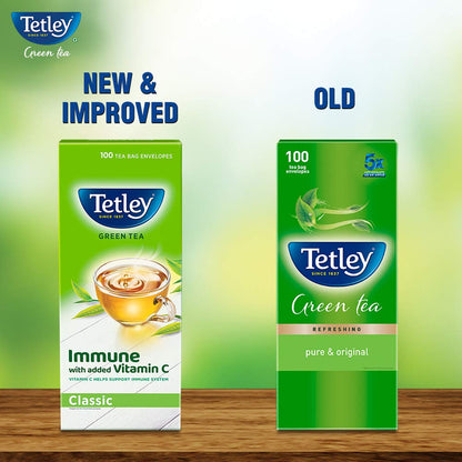 Tetley Green Tea Regular (100 Tea Bags)