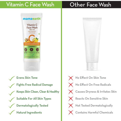 Mamaearth Vitamin C Face Wash For Skin Illumination