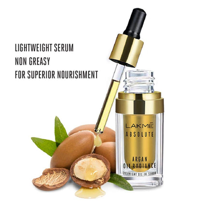 Lakm?? Absolute Argan Oil Radiance Overnight Oil-in-Serum, 15ml