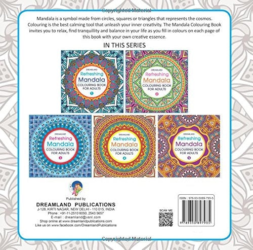 Dreamland Refreshing Mandala - Colouring Book for Adults (Pack) (5 Titles)