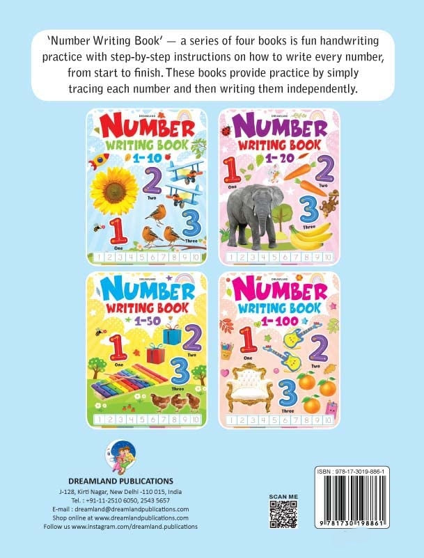 Dreamland Number Writing Book 1-10