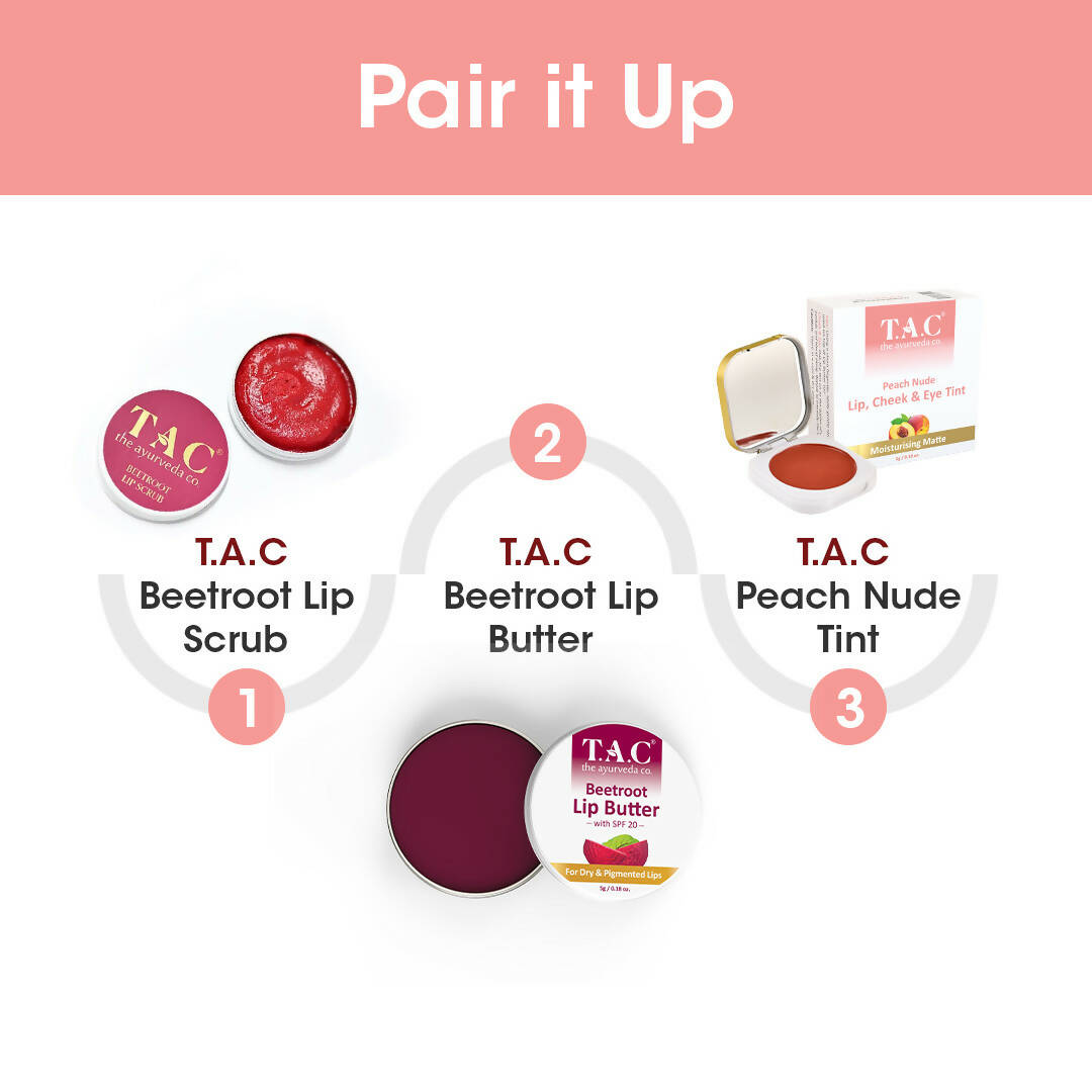 TAC - The Ayurveda Co. Peach Nude Lip, Cheek & Eye Tint