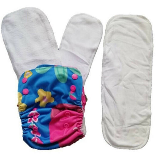 Kindermum Nano Pro Aio Cloth Diaper ( With 2 Organic Inserts And Power Booster)-Random Jungle For Kids -  USA, Australia, Canada 