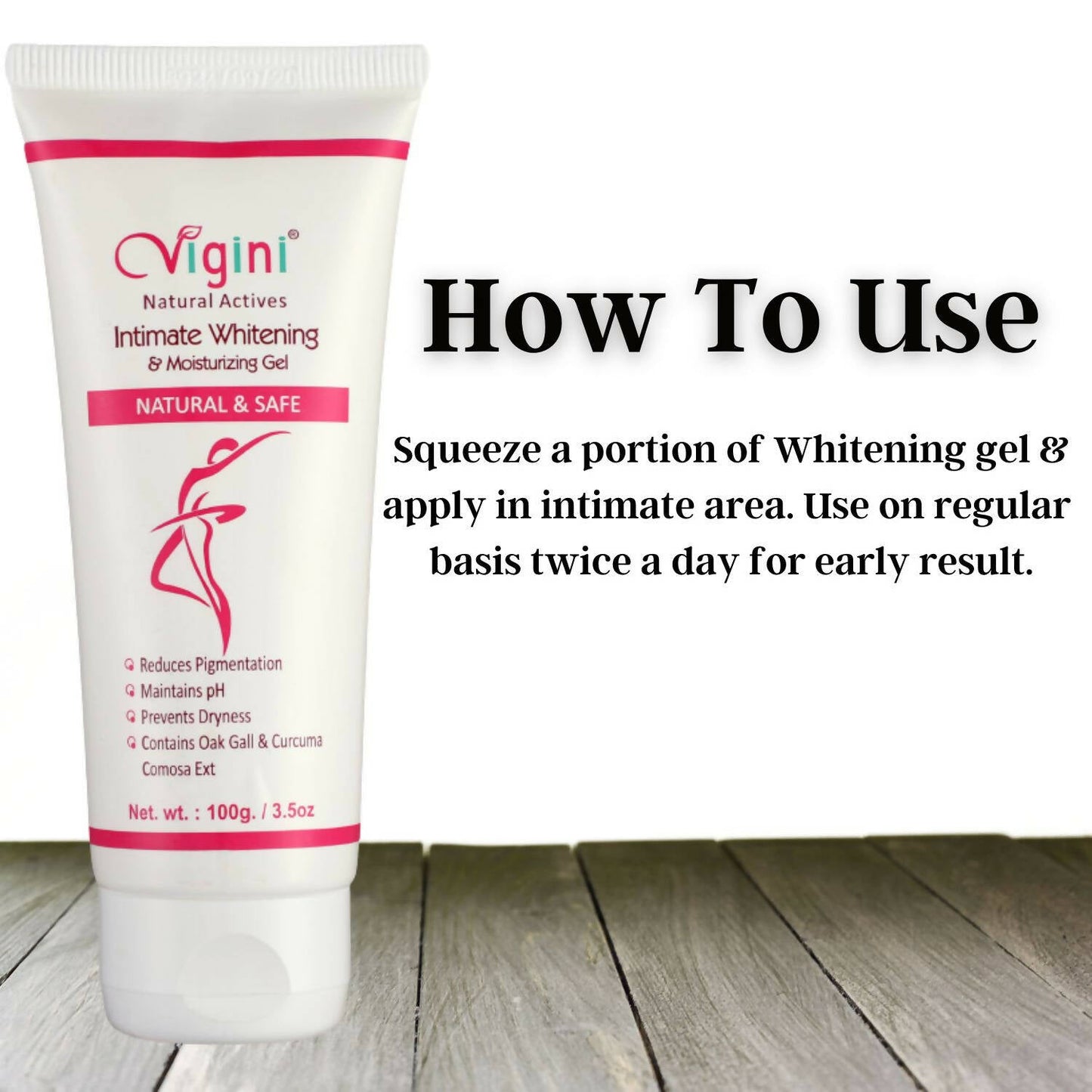 Vigini Natural Actives Vaginal Intimate Whitening Lightening Moisturizer Gel