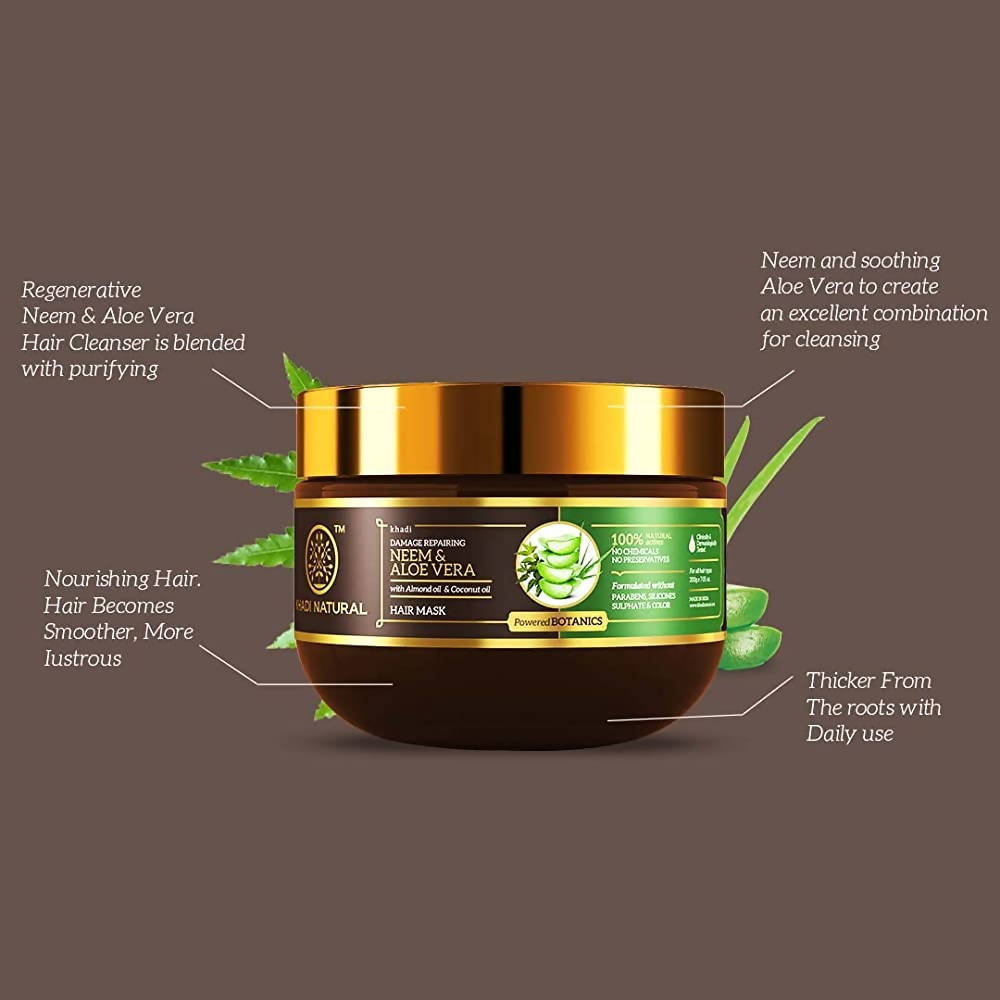 Khadi Natural Neem & Aloe Vera With Almond Oil & Coconut Oil Hair Mask