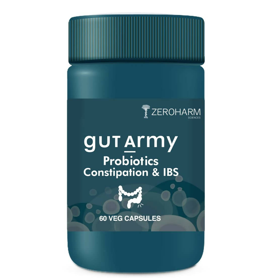 Zeroharm Gut Army Probiotics Constipation & IBS Capsules - BUDEN