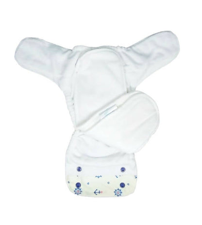 Kindermum Nano Aio Cloth Diaper With 2 Organic Cloth Inserts- Anchor For Kids