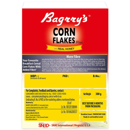 Bagrry's Corn Flakes Plus with Real Honey