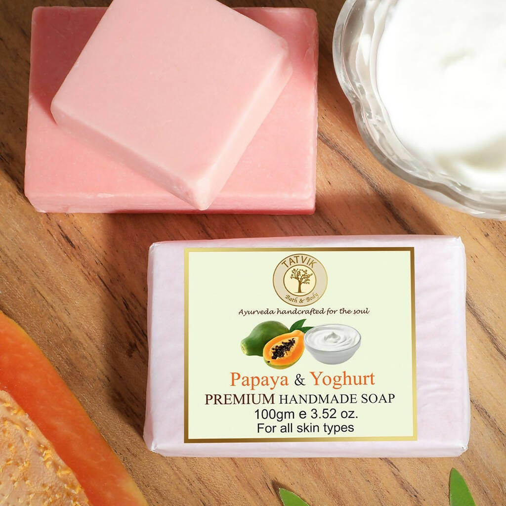 Tatvik Ayurveda Papaya & Yogurt Soap