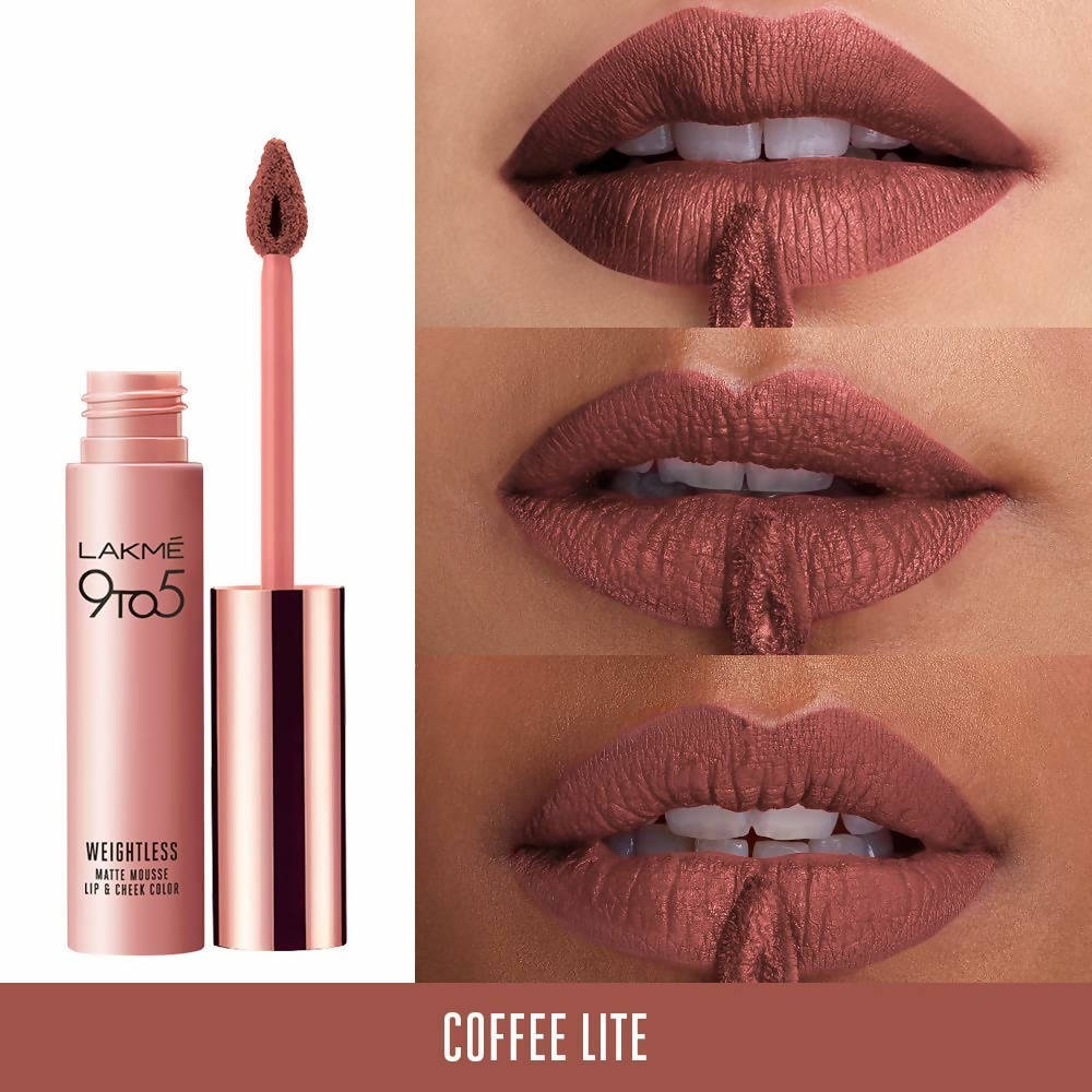 Lakme 9 To 5 Weightless Mousse Lip & Cheek Color - Coffee Lite