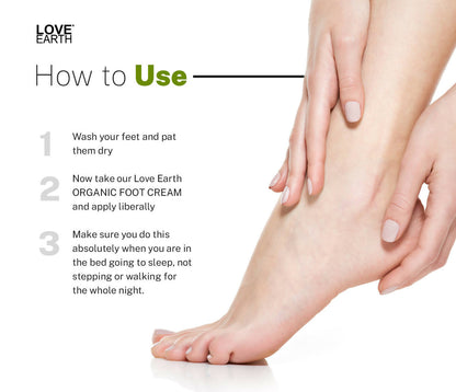 Love Earth Organic Foot Cream For Cracked & Dry Heels