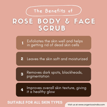 Organicos Rose Face & Body Scrub