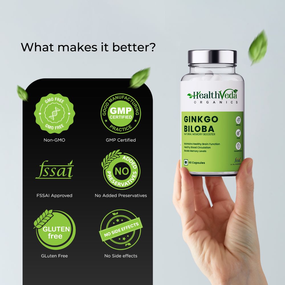 Health Veda Organics Ginkgo Biloba Capsules