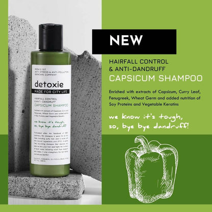 Detoxie Hairfall Control & Anti-Dandruff Capsicum Shampoo