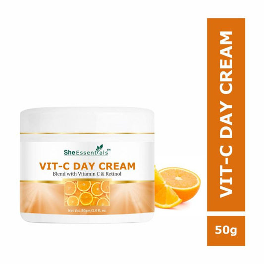 She Essentials Vitamin C Day Cream with Spf 30 with Vitamin C & Retinol - 50GM