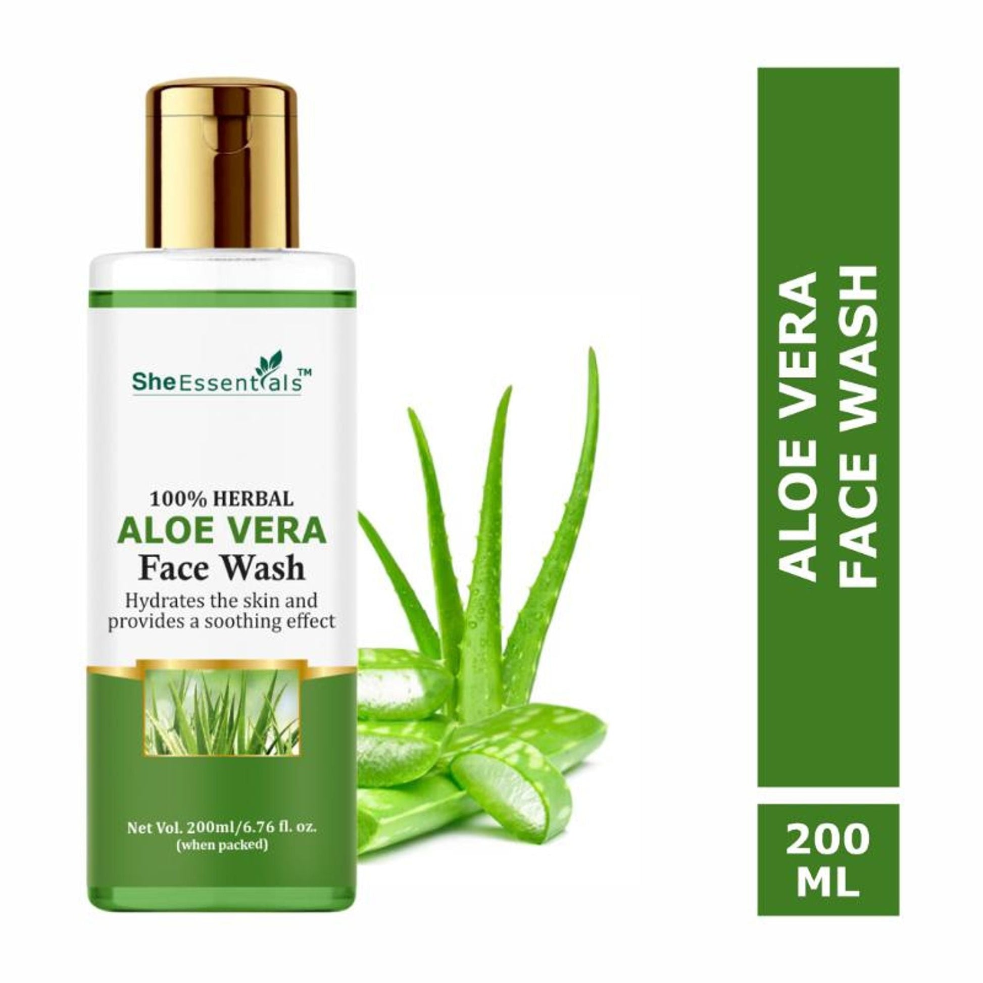 She Essentials Aloe Vera Hydrating Face Wash for All Types of Skin - 200ML