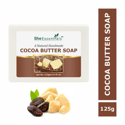 She Essentials Natural Handmade Cocoa Butter Soap - 125GM