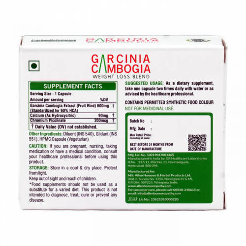 Allen Homeopathy Garcinia Capsules