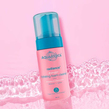 Aqualogica Radiance+ Mousse Hydrating Foam Cleanser, Reduces Spots & Acne Marks