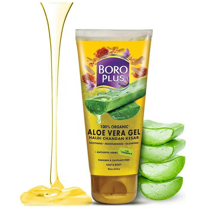 Boroplus 100% Organic Aloe Vera Gel Haldi Chandan Kesar