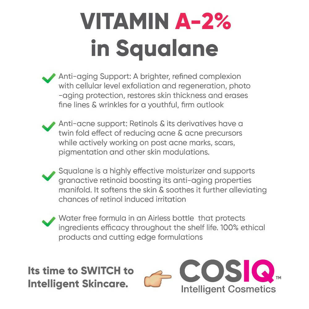 Cos-IQ Vitamin A-2% Granactive Retinoid in Squalane