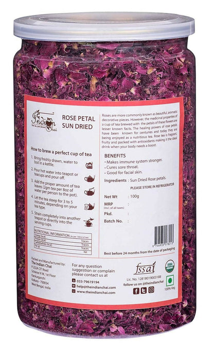 The Indian Chai - Rose Petals Sun Dried Tea