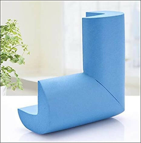 Safe-O-Kid Set of 8 Corner L Shaped Corner Guards for Kids safety- Blue-Small