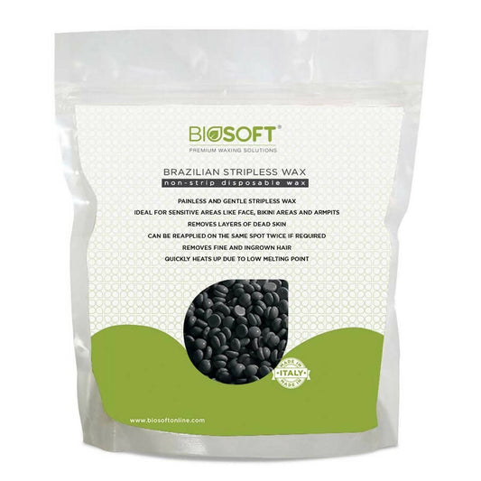 Biosoft Brazillian Stripless Wax - Charcoal - usa canada australia